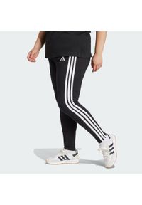 Adidas - Legginsy Essentials 3-Stripes Cotton (Plus Size). Kolekcja: plus size. Kolor: biały, wielokolorowy, czarny