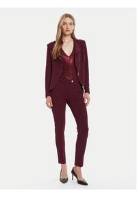 Rinascimento Chinosy CFC0126226003 Bordowy Slim Fit. Kolor: czerwony. Materiał: syntetyk