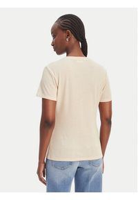 Liu Jo Sport T-Shirt TA6175 J3845 Écru Regular Fit. Materiał: wiskoza. Styl: sportowy #5