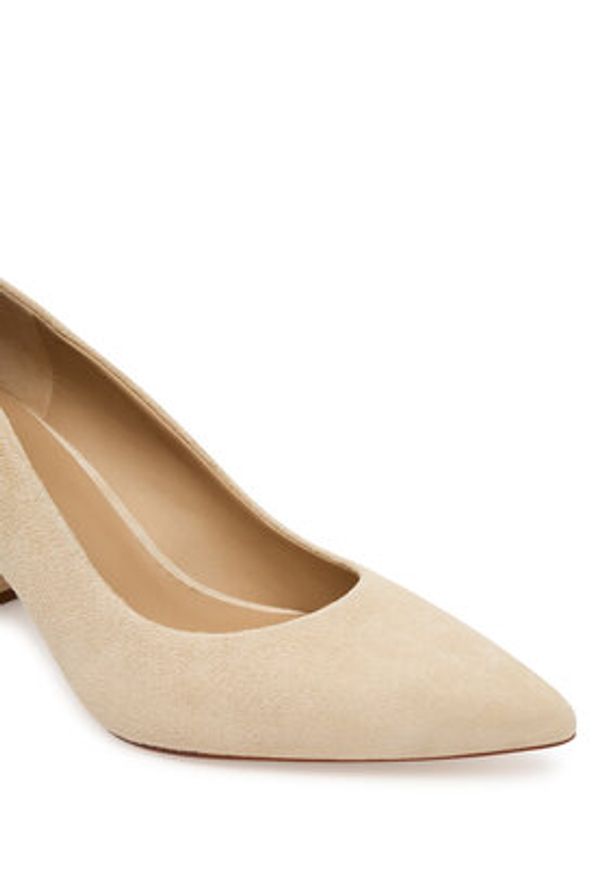 Lauren Ralph Lauren - LAUREN RALPH LAUREN Czółenka Kingad 802967743003 Beżowy. Kolor: beżowy. Materiał: skóra, zamsz