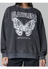 Sinsay - Bluza crewneck - szary. Kolor: szary