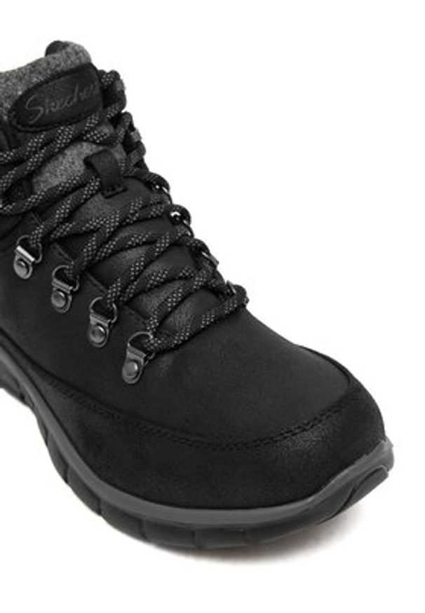skechers - Skechers Trekkingi Synergy 167425/BLK Czarny. Kolor: czarny. Materiał: skóra