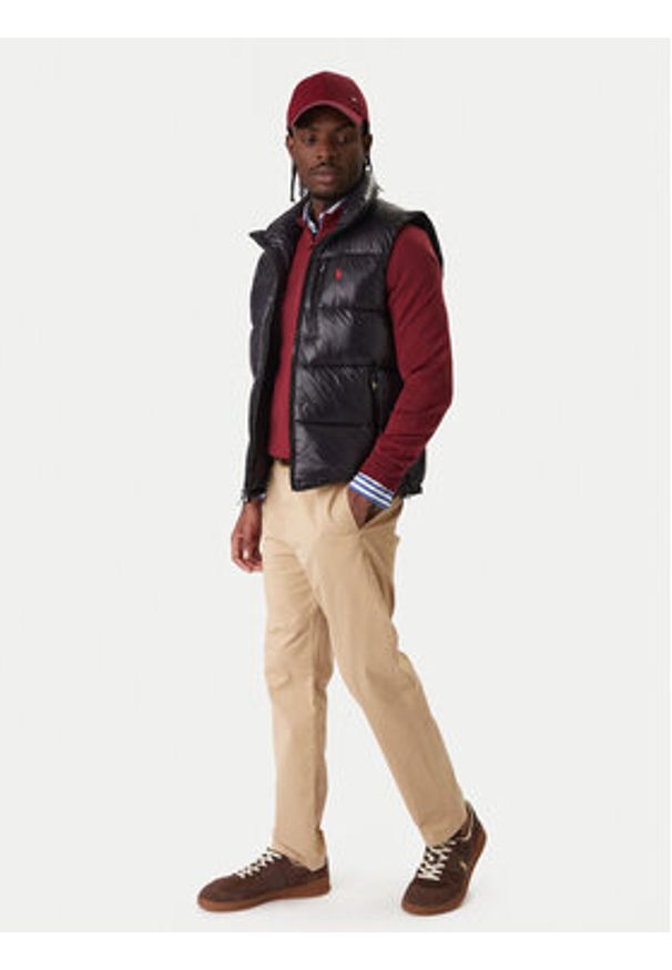 Polo Ralph Lauren Bezrękawnik 710P06138001 Czarny Regular Fit. Typ kołnierza: polo. Kolor: czarny. Materiał: syntetyk. Długość rękawa: bez rękawów