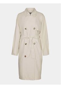 Vero Moda Trencz Doreen 10301287 Écru Regular Fit. Materiał: syntetyk