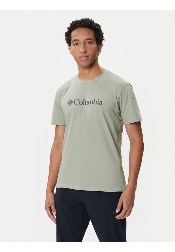 columbia - Columbia T-Shirt Csc Basic Logo™ 1680053 Zielony Regular Fit. Kolor: zielony. Materiał: bawełna
