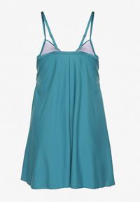 Born2be - Zielone Bikini Top o Rozkloszowanym Kroju i Majtki Figi ze Ściągaczem Folarune. Kolekcja: plus size. Kolor: zielony #6