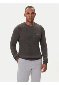 Aeronautica Militare Sweter 252MA1571UL00409 Szary Slim Fit. Kolor: szary. Materiał: bawełna