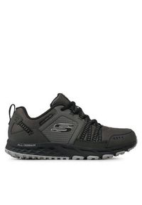 skechers - Skechers Półbuty Escape Plan 51591/CCBK Szary. Kolor: szary. Materiał: skóra #6