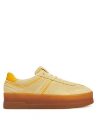 Tommy Jeans Sneakersy The Greenwich Flatform Suede EN0EN02734 Żółty. Kolor: żółty. Materiał: skóra, zamsz