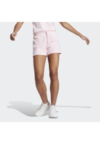 Adidas - Essentials Linear French Terry Shorts. Kolor: biały, różowy, wielokolorowy