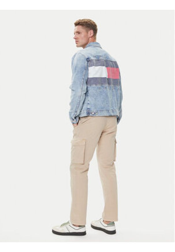 Tommy Jeans Kurtka jeansowa Ryan DM0DM21242 Niebieski Regular Fit. Kolor: niebieski. Materiał: bawełna