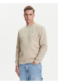 Tommy Jeans Bluza DM0DM20741 Beżowy Regular Fit. Kolor: beżowy. Materiał: bawełna