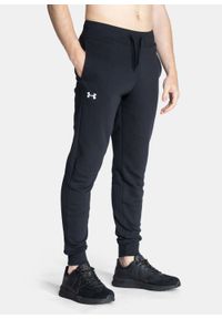 Spodnie męskie Under Armour Rival Cotton Jogger (1357107-001). Kolor: czarny. Materiał: bawełna. Sport: turystyka piesza, fitness