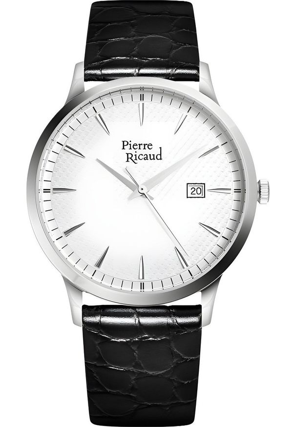 Zegarek Pierre Ricaud Zegarek męski Pierre Ricaud P91023.5213Q2 czarny. Kolor: czarny