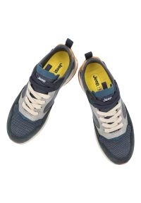 Niebieskie Sneakersy Jeep Sportowe Obuwie Męskie. Okazja: na co dzień, na spacer. Kolor: niebieski. Materiał: zamsz, materiał. Szerokość cholewki: normalna. Sport: turystyka piesza #3