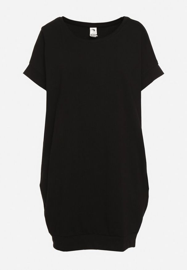 Born2be - Czarna Pudełkowa Sukienka T-shirtowa o Krótkim Kroju Orlella. Kolor: czarny. Sezon: lato