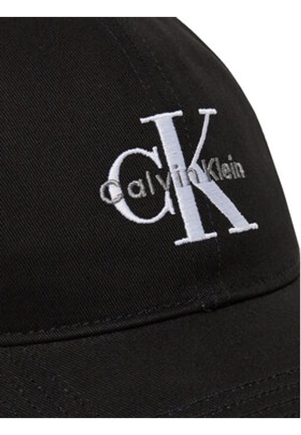 Calvin Klein Jeans Czapka z daszkiem Monologo LV04K5026G Czarny. Kolor: czarny. Materiał: bawełna