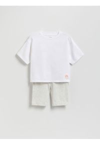 Reserved - Bawełniany komplet - jasnoszary. Kolor: szary. Materiał: bawełna #1