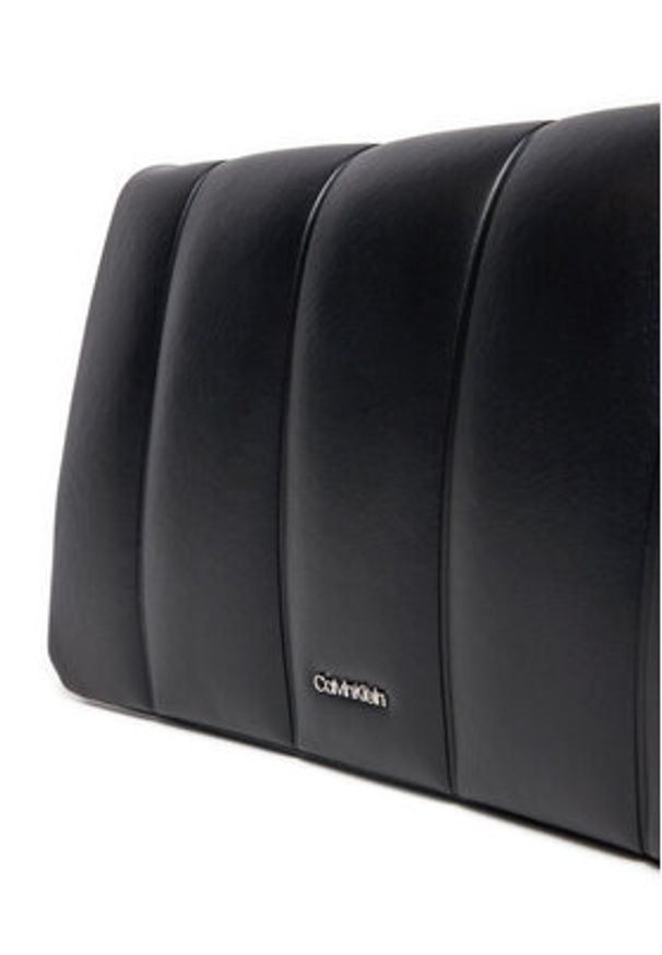 Calvin Klein Torebka Line Quilt Shoulder Bag K60K612787 Czarny. Kolor: czarny. Materiał: skórzane