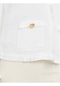 Luisa Spagnoli Kardigan Conforto 58327 Biały Regular Fit. Kolor: biały. Materiał: syntetyk, wiskoza #5