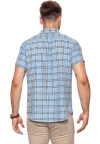 Wrangler - KOSZULA MĘSKA KRÓTKI RĘKAW WRANGLER SS 1PKT SHIRT CERUL W58606EVT 112129493. Długość rękawa: krótki rękaw. Długość: krótkie. Wzór: kratka #6