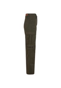 Urban Classics - Spodnie Damskie Utility Twill Stretch Loose Cargo Trousers. Kolor: brązowy, zielony, wielokolorowy