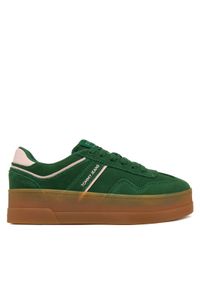 Tommy Jeans Sneakersy EN0EN02734 Zielony. Kolor: zielony. Materiał: skóra, zamsz