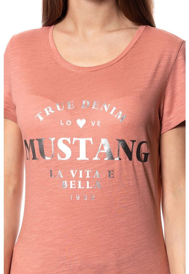 Mustang - MUSTANG T SHIRT DAMSKI Alexia C Print 1008940 8187. Wzór: nadruk