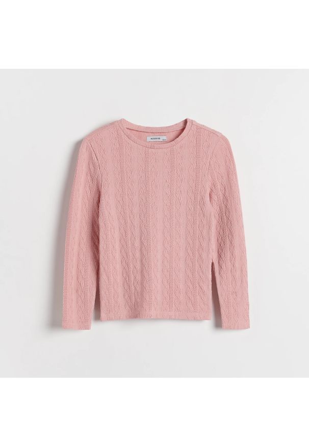 Reserved - Koszulka ze wzorem - Różowy. Kolor: różowy