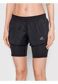 Adidas - Szorty sportowe adidas. Kolor: czarny. Materiał: syntetyk. Sport: bieganie #1
