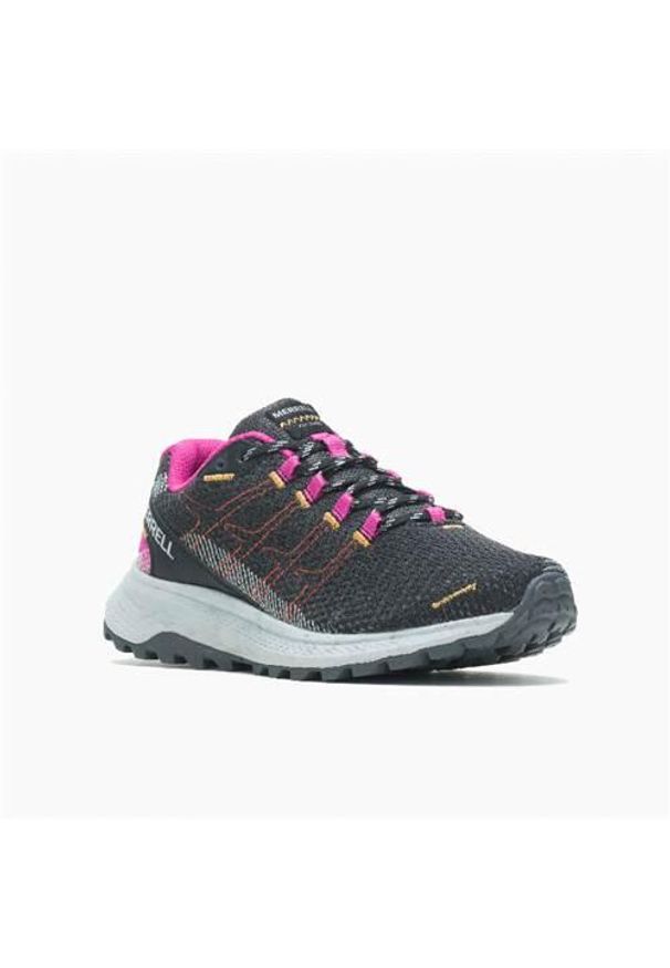 Buty do biegania damskie Merrell Fly Strike. Kolor: czarny. Materiał: materiał, syntetyk. Szerokość cholewki: normalna