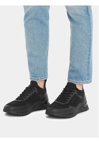 Calvin Klein Sneakersy Low Top Lace Up Knit HM0HM01266 Czarny. Kolor: czarny. Materiał: materiał #2