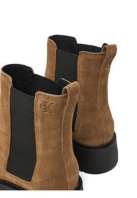 Calvin Klein Jeans Sztyblety Chunky YW0YW02071 Beżowy. Kolor: beżowy. Materiał: skóra, zamsz #4