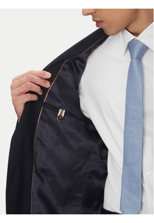 BOSS Garnitur H-Jeckson 50546122 Granatowy Regular Fit. Kolor: niebieski. Materiał: wełna