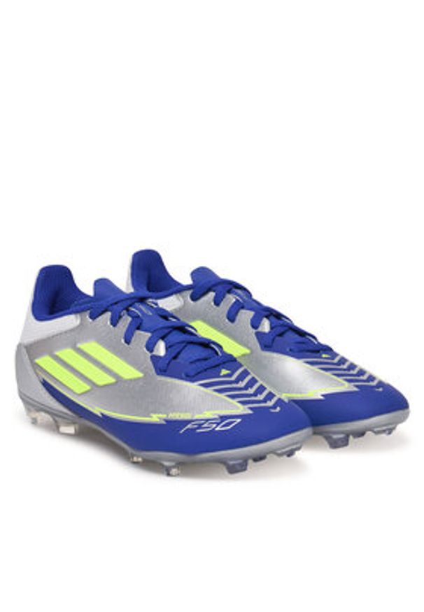 Adidas - adidas Buty do piłki nożnej F50 League Messi Firm/Multi-Ground IH0924 Szary. Kolor: szary. Materiał: materiał