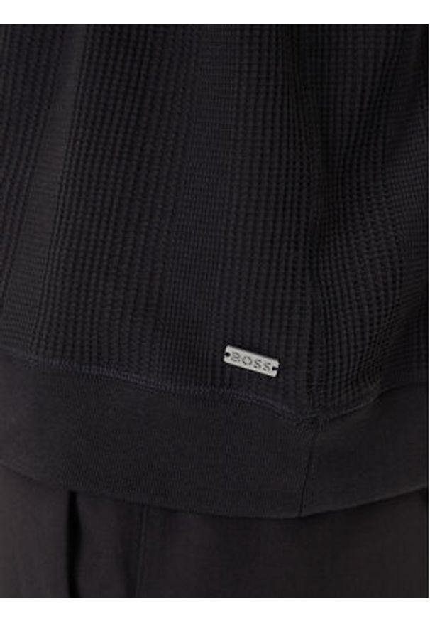BOSS Bluza Structure 50545597 Czarny Regular Fit. Kolor: czarny. Materiał: bawełna, syntetyk