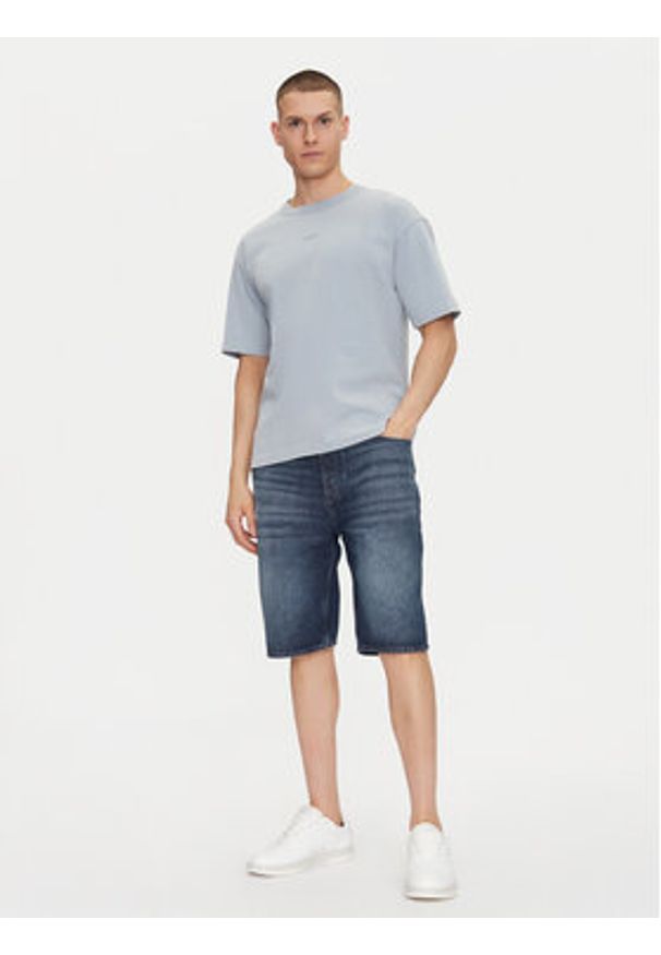 Hugo - HUGO Szorty jeansowe Skate 50534641 Granatowy Straight Fit. Kolor: niebieski. Materiał: bawełna