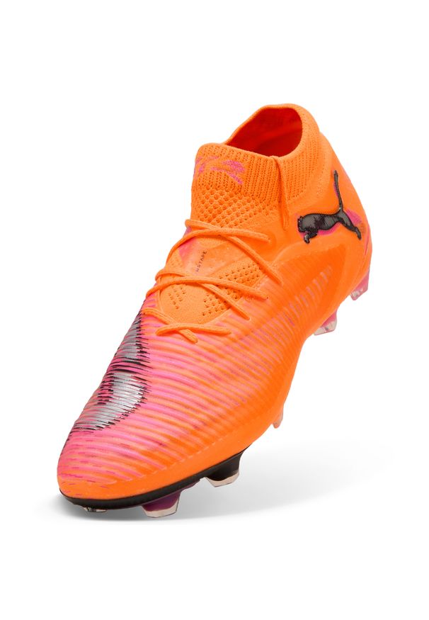 Puma - FUTURE 8 ULTIMATE FG Heat Fire-PUMA Black-Ravish Q4. Materiał: skóra. Sport: piłka nożna
