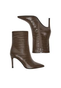 Eva Minge Botki EO-DEMI-GLC6303-6-320 Brązowy. Kolor: brązowy. Materiał: skóra #3