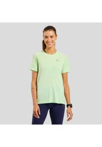 Koszulka damska Odlo ESSENTIAL SEAMLESS T-shirt crew neck l/s. Kolor: zielony. Sport: bieganie #1