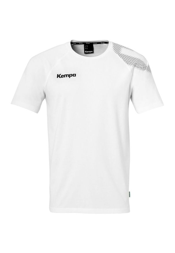 KEMPA - Koszulka dla dzieci Kempa Core 26. Kolor: biały. Długość rękawa: raglanowy rękaw. Wzór: napisy. Sport: piłka nożna
