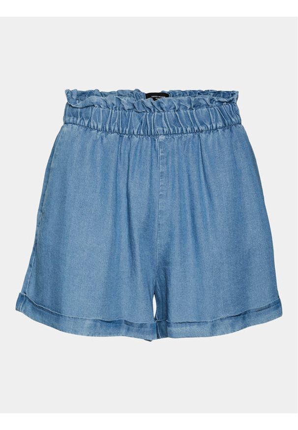 Vero Moda Szorty materiałowe Harper 10283731 Niebieski Regular Fit. Kolor: niebieski. Materiał: lyocell