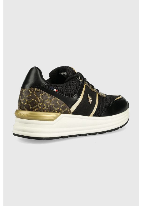U.S. Polo Assn. sneakersy kolor czarny. Zapięcie: sznurówki. Kolor: czarny. Obcas: na platformie