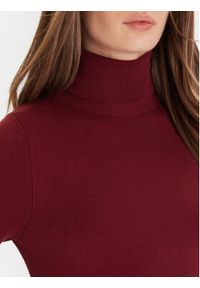 only - ONLY Golf Venice 15183772 Bordowy Regular Fit. Typ kołnierza: golf. Kolor: czerwony. Materiał: wiskoza #2