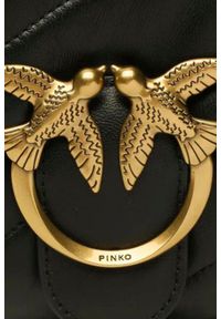 Pinko - PINKO Czarna torebka damska Love Puff Mini CL. Kolor: czarny. Materiał: pikowane. Styl: casual, elegancki, klasyczny #2