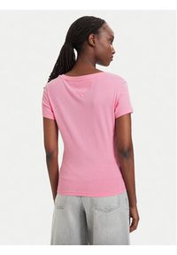 Tommy Jeans T-Shirt DW0DW20458 Różowy jasny Slim Fit. Kolor: różowy. Materiał: bawełna #4