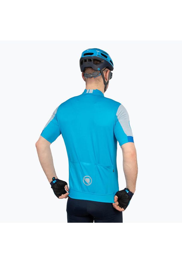 ENDURA - Koszulka rowerowa męska Endura FS260 S/S Std hi-viz. Kolor: niebieski. Sport: kolarstwo