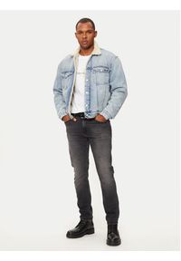 Calvin Klein Jeans Kurtka jeansowa J30J326839 Niebieski Regular Fit. Kolor: niebieski. Materiał: bawełna