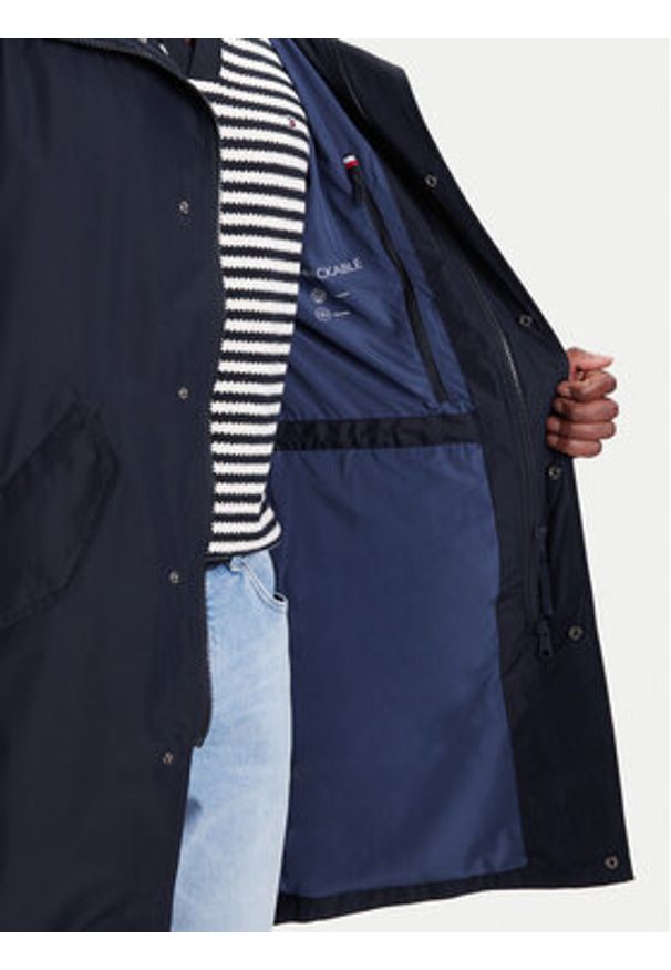 TOMMY HILFIGER - Tommy Hilfiger Parka MW0MW39645 Granatowy Regular Fit. Kolor: niebieski. Materiał: syntetyk