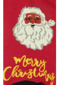 His Story - Tematyczne Skarpetki Bawełniane - Mikołaj i Świąteczna Świeca. Kolor: czerwony. Materiał: elastan, bawełna, poliamid #5